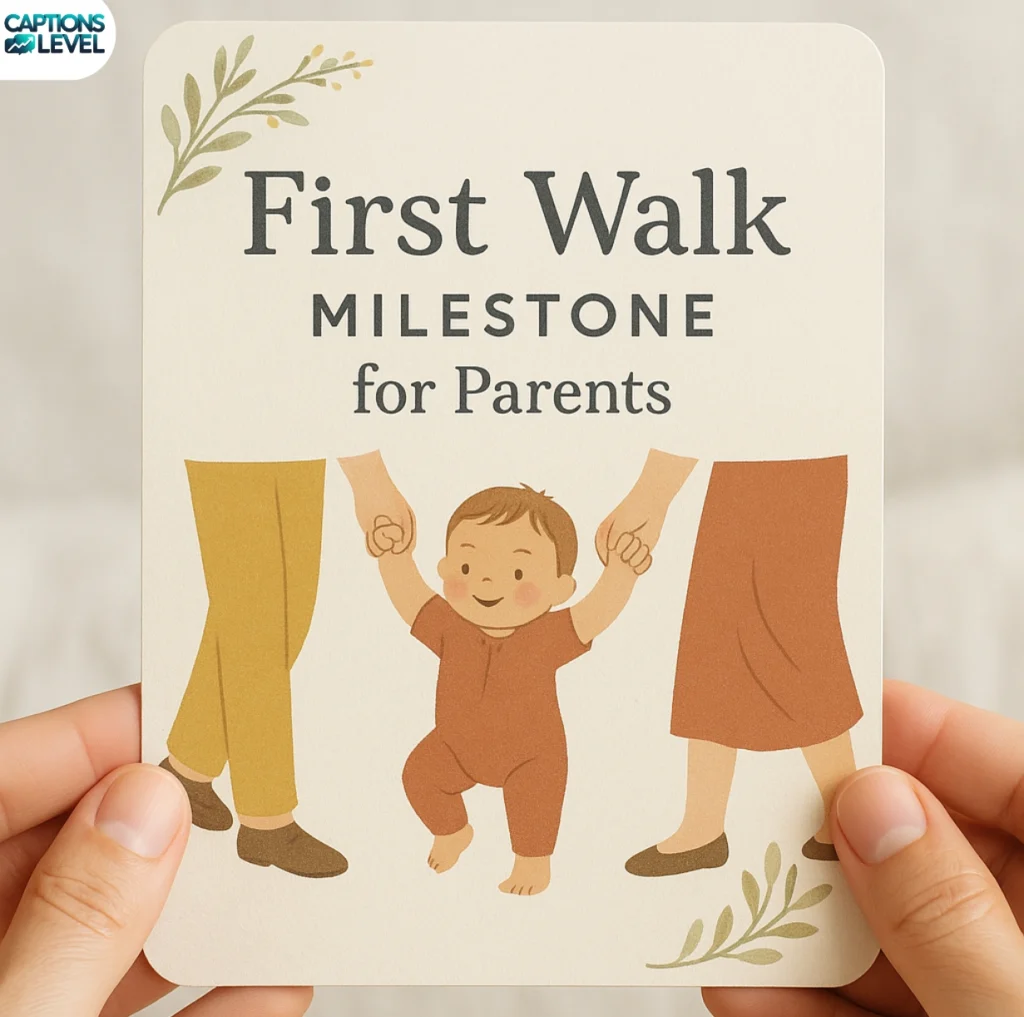 First Walk Milestone Captions for Parents