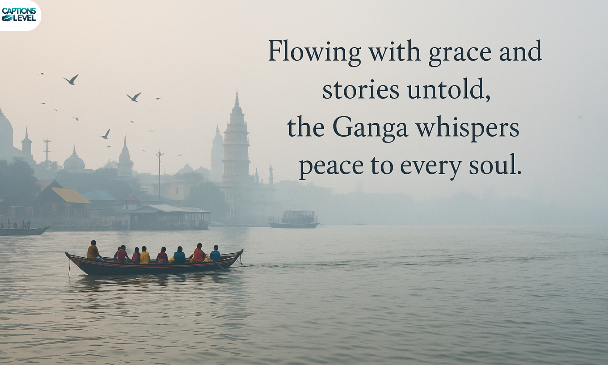 Ganga River Captions