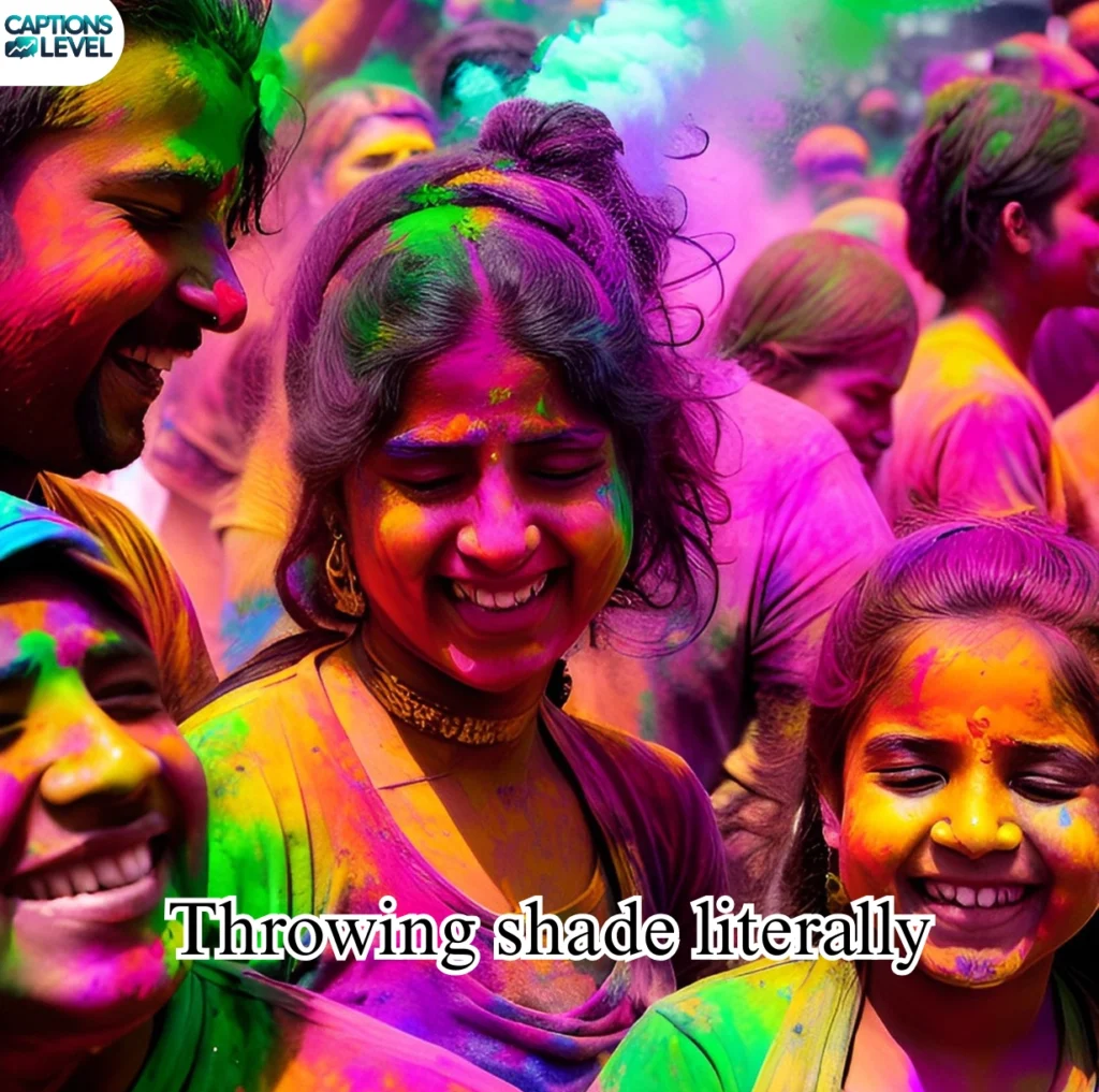 Holi Captions Bursting with Colors