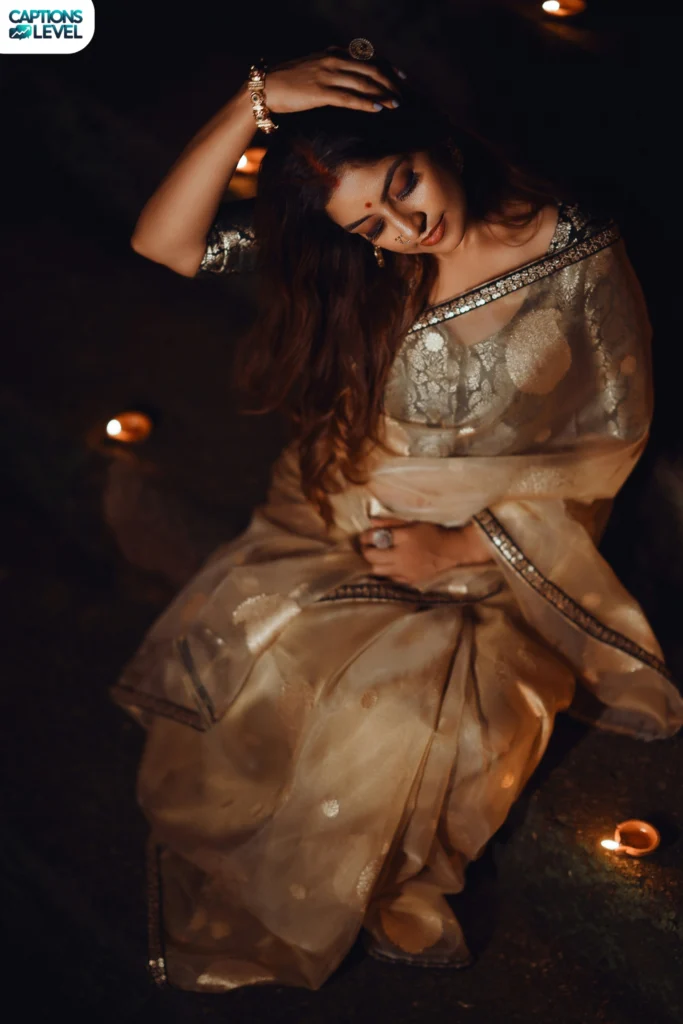 Romantic Saree Captions for Love-Filled Posts