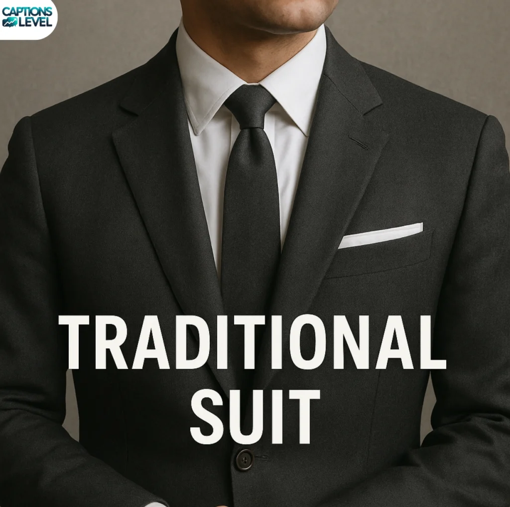 Traditional Suit Captions for Instagram