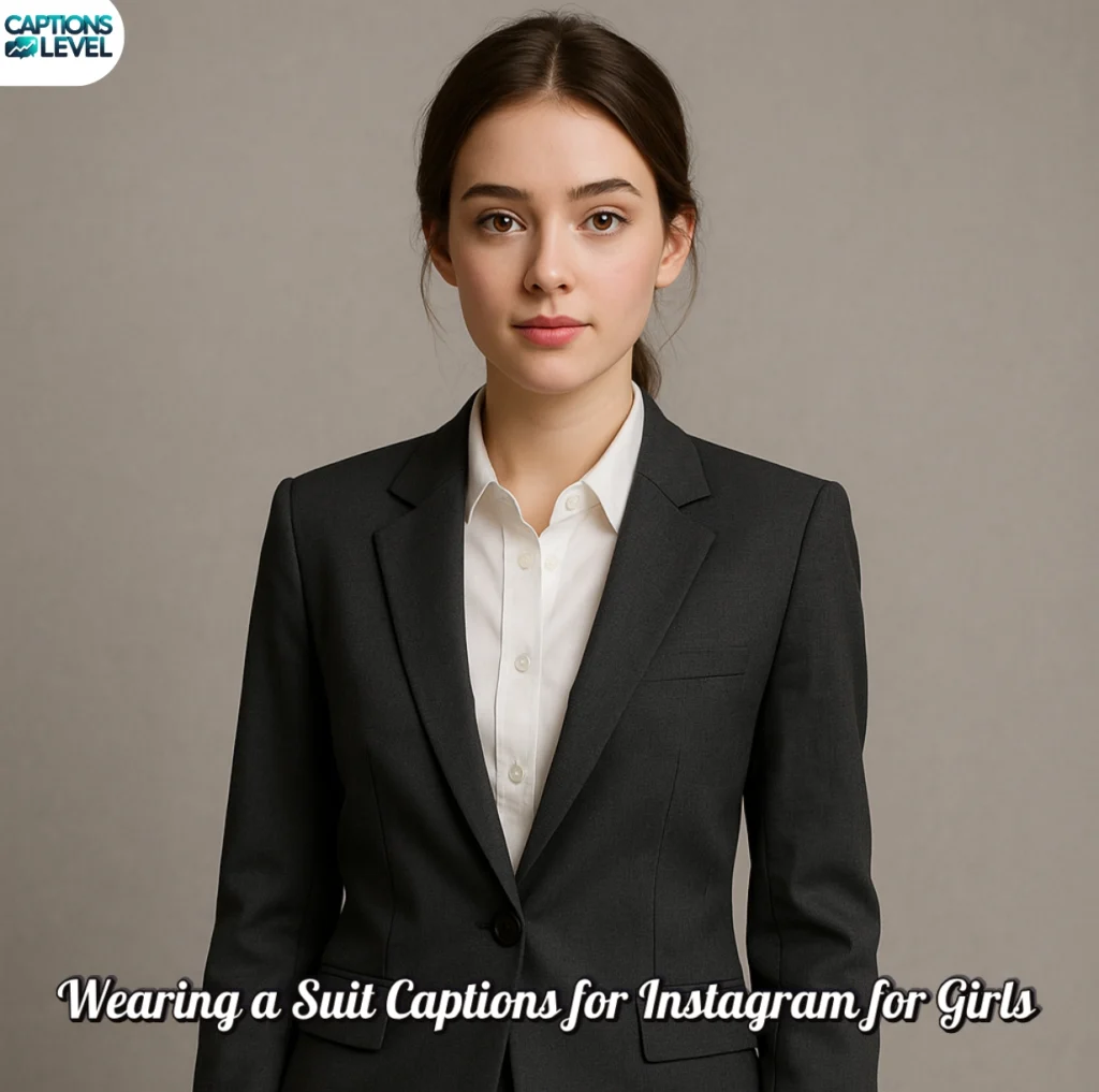 Wearing a Suit Captions for Instagram for Girls