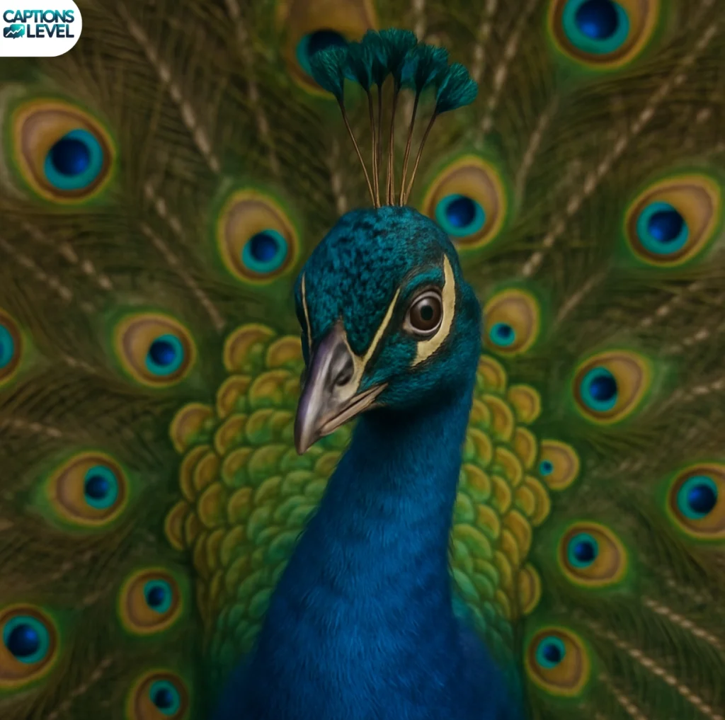 Clever Beauty Of Peacock Captions