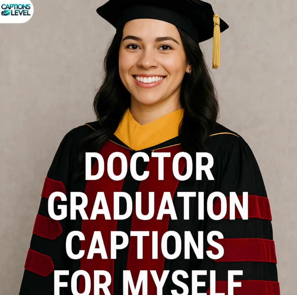 Doctor graduation captions for myself