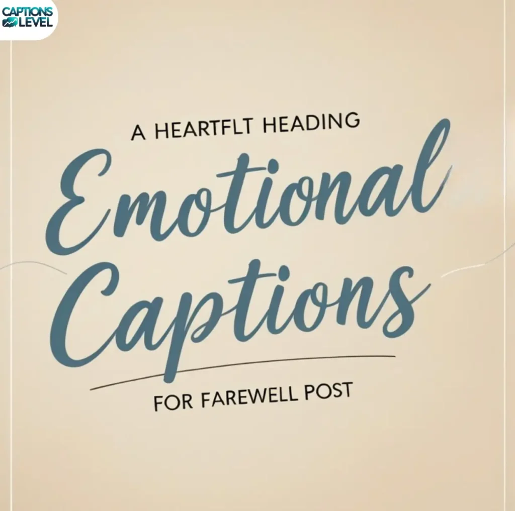 Emotional Captions for Farewell Post
