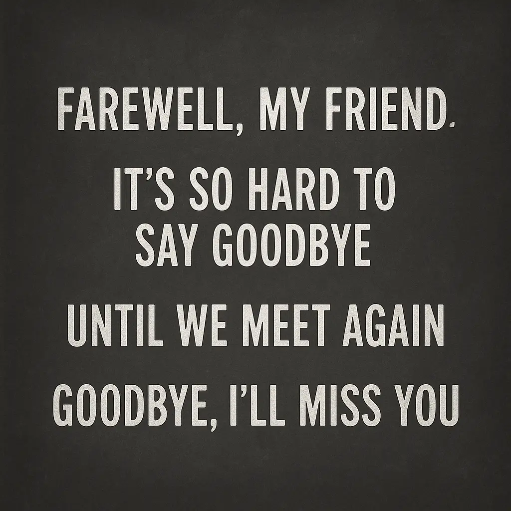 Emotional Goodbye Captions