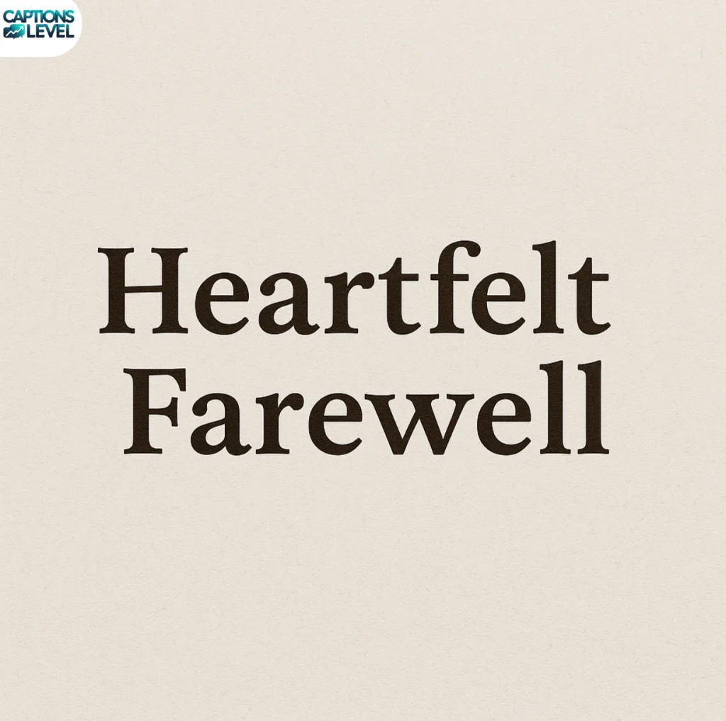Heartfelt Farewell Captions