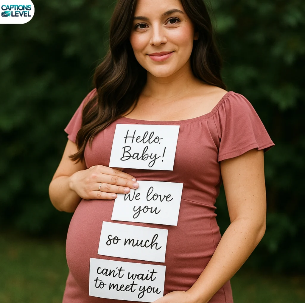 Maternity Photo Instagram Captions with Messages for Baby
